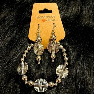 Handmade silver earrings & bracelet set